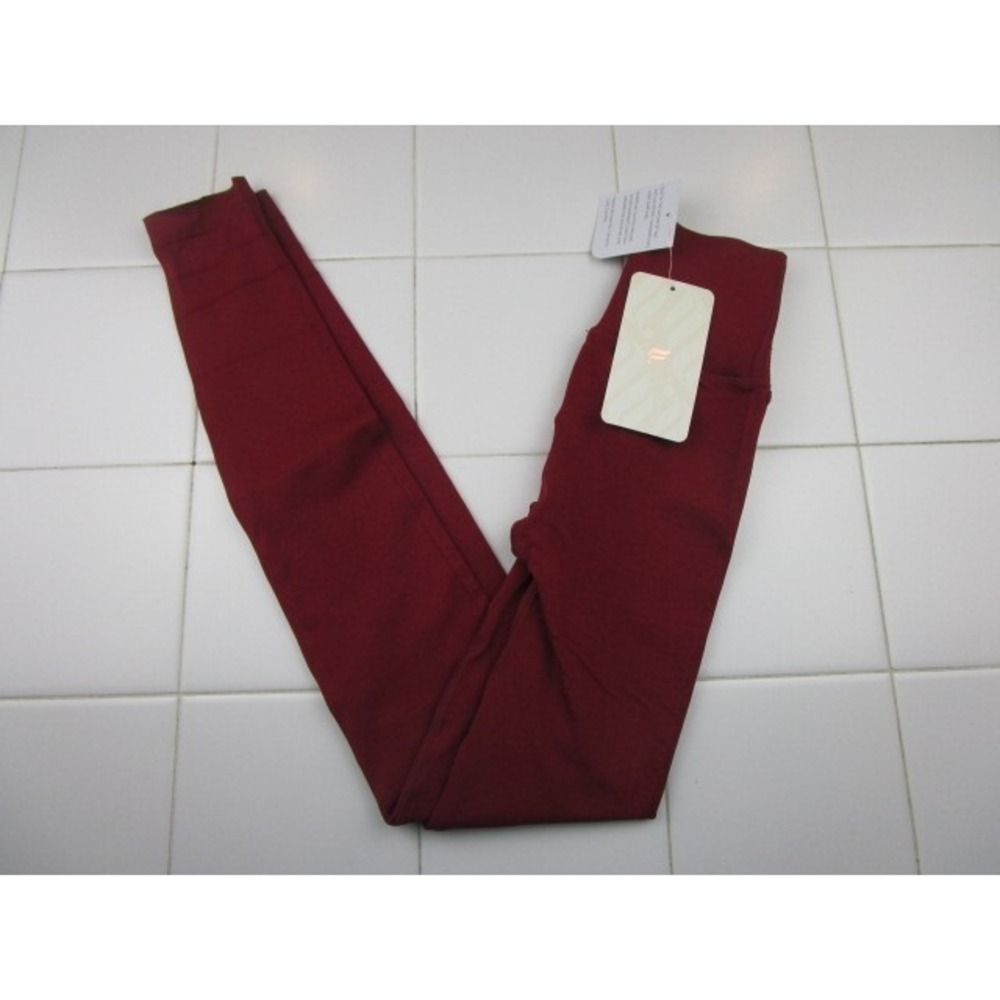 Fabletics High Waisted SculptKnit Essential Leggings Women's Size XS Burgundy